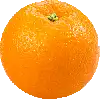 orange, dünn geschnitten