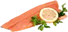 fein zerkleinerte geräucherte Forelle