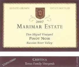 Marimar Estate Don Miguel Vineyard Cristina Pinot Noir