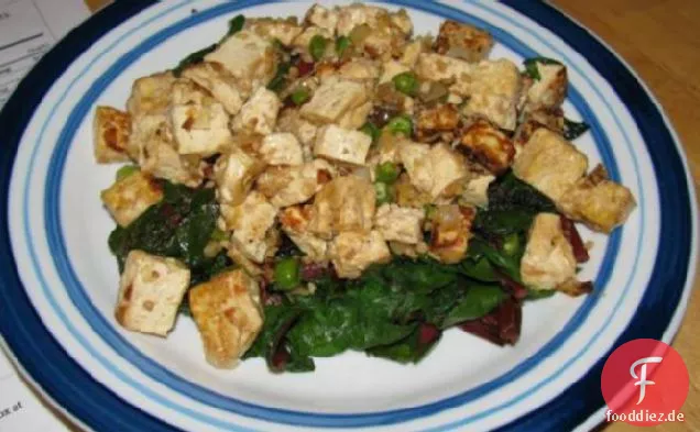 Tibetische Grüns mit Tofu (Tse Tofu)