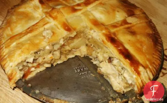 Gebratenes Huhn Pot Pie