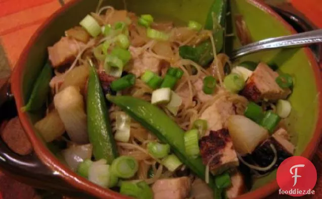 Curry-Nudeln mit Schweinefleisch