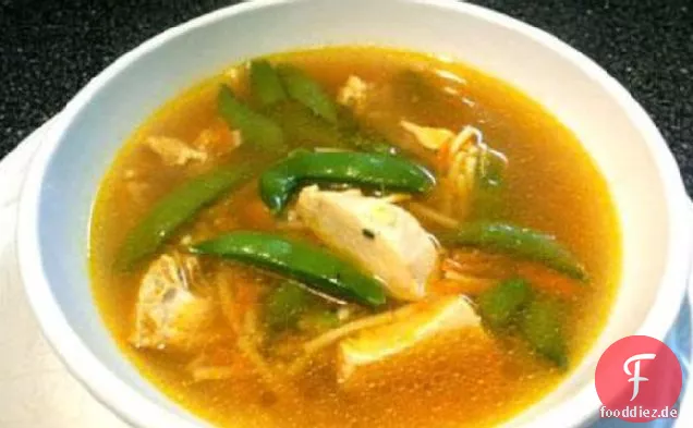 Ingwer-Huhn Nudelsuppe (Crock Pot)