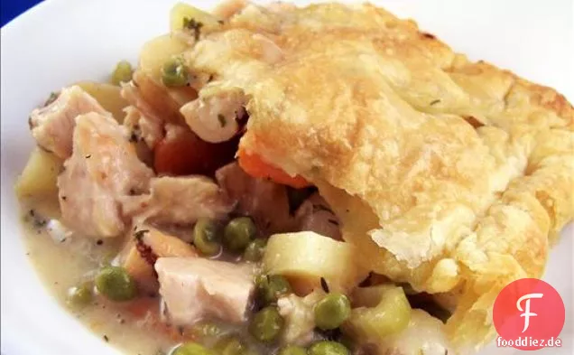 Low Fat Chicken Pot Pie Mit Blätterteig!