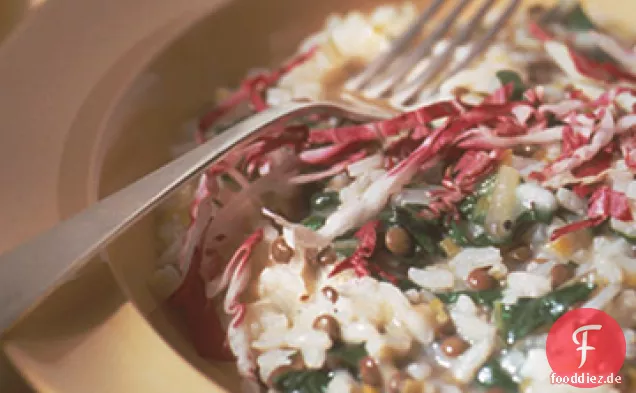 Französisches Linsen-Mangold-Risotto