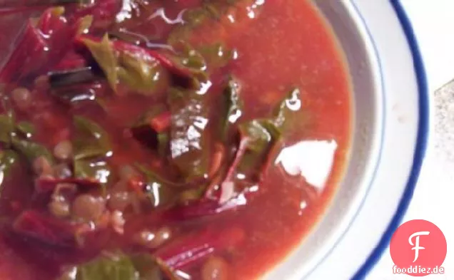 Libanesische Linsen-Mangold-Suppe