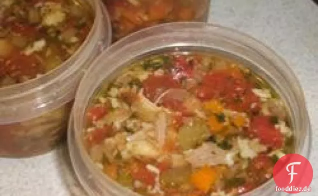 Truthahnsuppe mit Knödeln