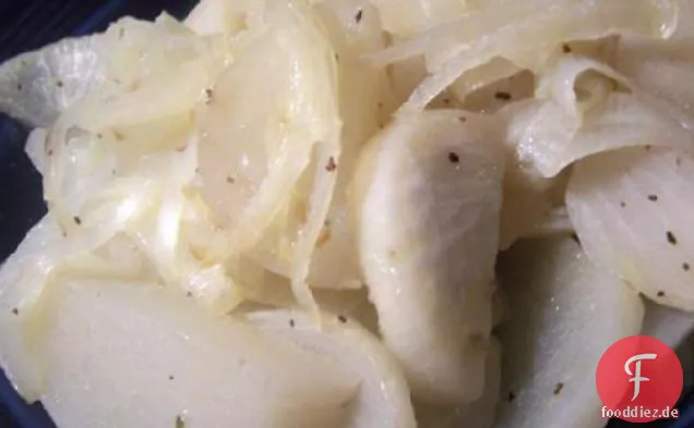 Rübe und Zwiebel warmes Gericht