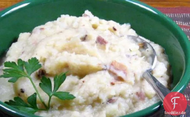Kartoffelpüree mit Rüben und Speck