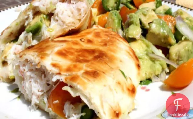 Krabbe und Avocado Quesadilla