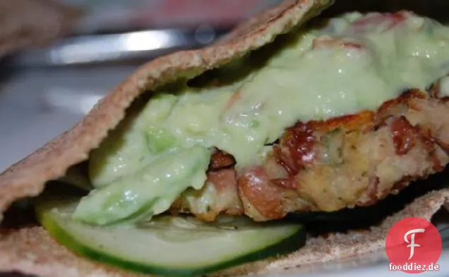 Falafel W/ Avocado Spread - Veggie Burger W/ Guacamole