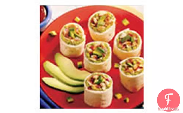 Avocado Huhn Wraps