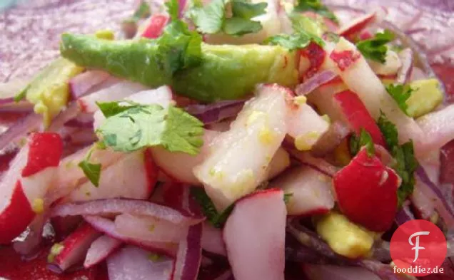 Rettich und Avocado-Salat - Mexiko