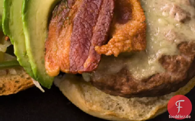 Bison Speck-Cheeseburger Rezept