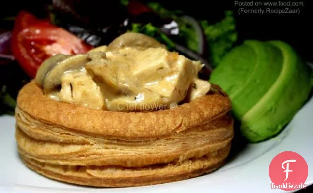 Chicken Avocado und Pilz Vol-Au-Vents