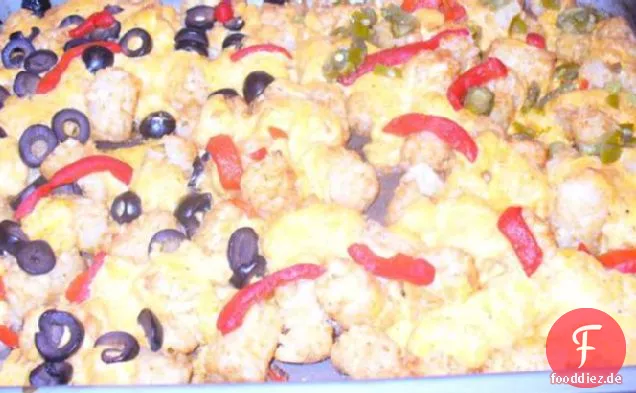 Taco Tots Mit Käse, Paprika & Oliven