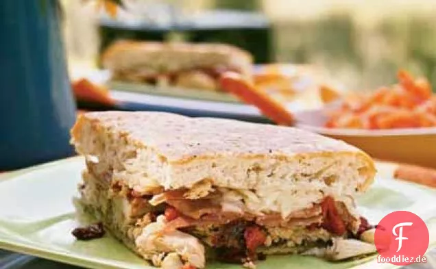 Antipasto Huhn Sandwich