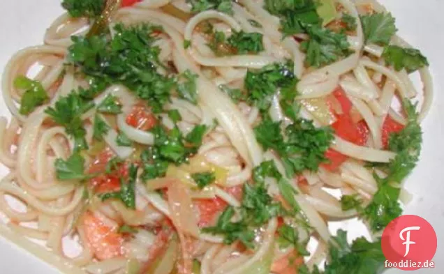 Pasta Mit Lauch und Pilzen