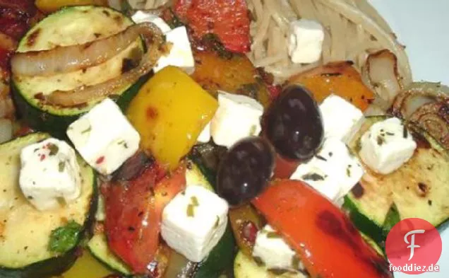 Zucchini, Paprika und Tomaten