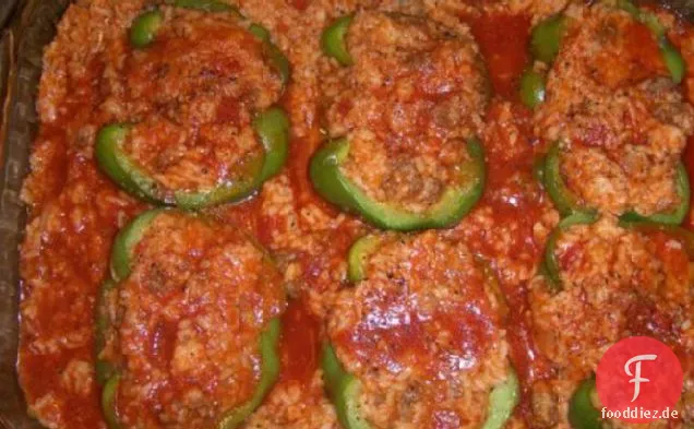 Schnell & einfach gefüllte grüne Paprika
