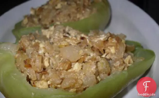 Chayote Mit Käse (Gefüllt & Gebacken)