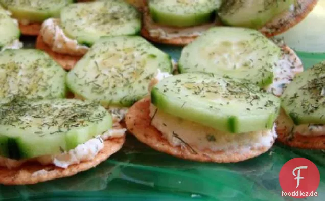 Gurken- und Frischkäse-Vorspeisen