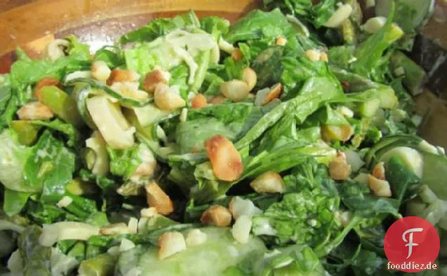 Gekühlte Palmenherzen mit Spargel-Kokos-Limetten-Dressing