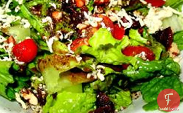 Blauschimmelkäse und getrockneter Cranberry geworfen Salat