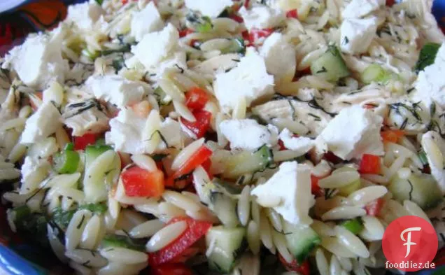Lemony Orzo-Veggie-Salat Mit Hähnchen