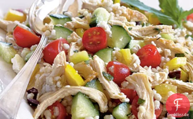 Griechischer Hühnchen-Gersten-Salat