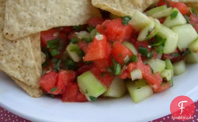 Klobige Wassermelonen-Salsa