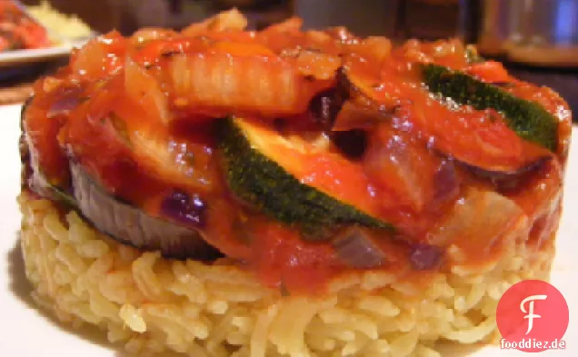Ratatouille im indischen Stil