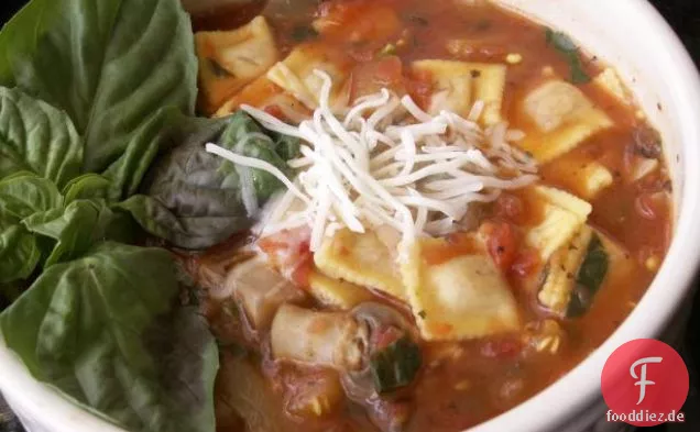 Auberginen-Ravioli-Suppe