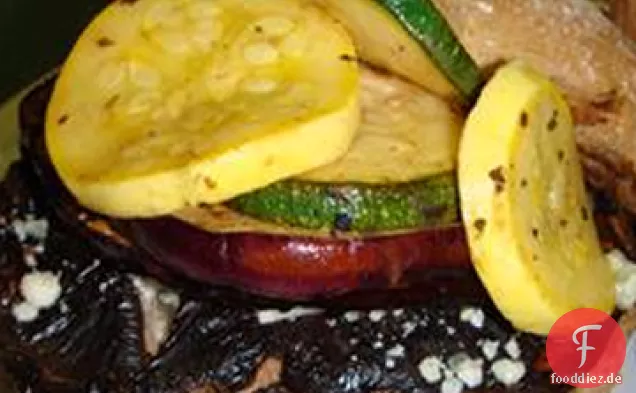 Gegrilltes Gemüse-Portobello Pilz Burger