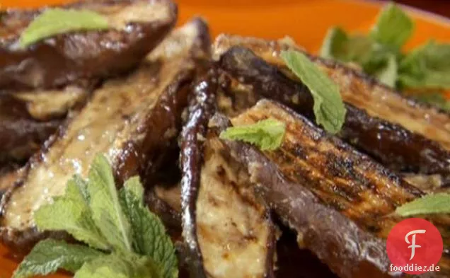 Miso glasierte gegrillte japanische Auberginen