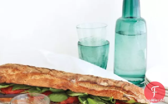 Gegrillte Auberginen-Sandwich