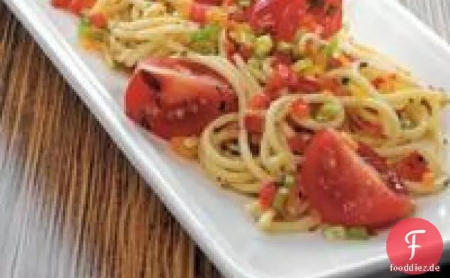 Sommer Veg Pasta mit Feta