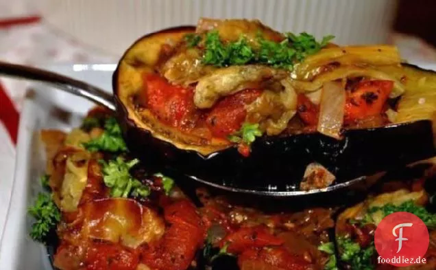 Imam Baildi Aka Gefüllte Aubergine (Aubergine)