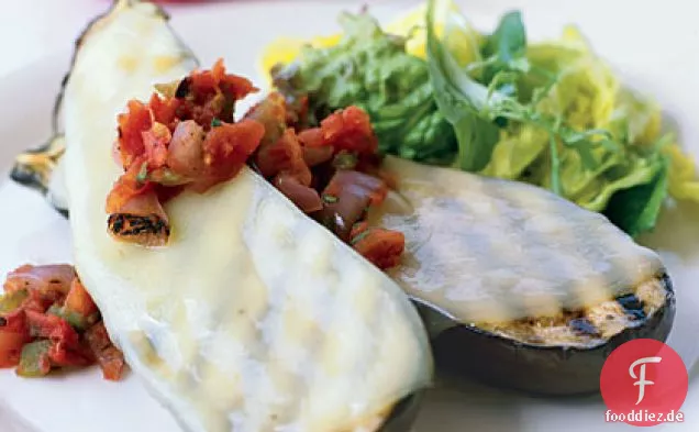 Gegrillte Auberginen Provolone