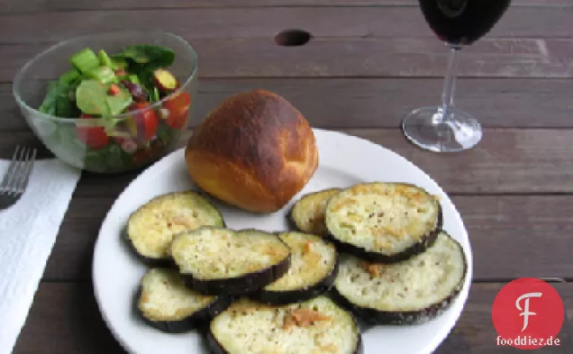 Miso-Knoblauch Gebratene Auberginen
