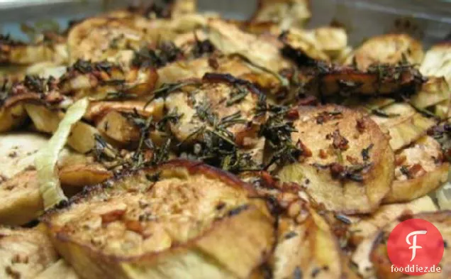 Geröstete Rosmarin-Zucchini und Auberginen-Medley