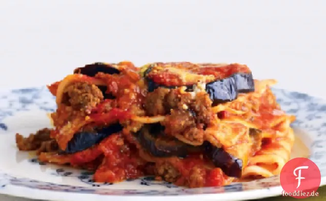 Leichte Rindfleisch-Auberginen-Lasagne