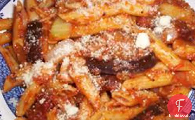 Penne mit Auberginen