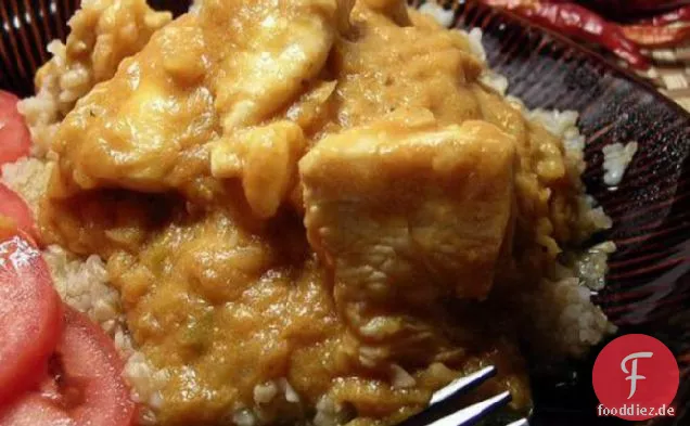 Curryhuhn in Kokos - Kürbis-Sauce