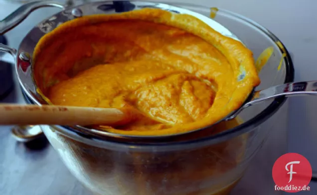 Gedämpfter Kürbis für Kürbiskuchen