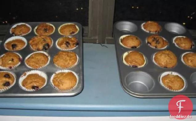 Kürbis-Blaubeer-Muffins