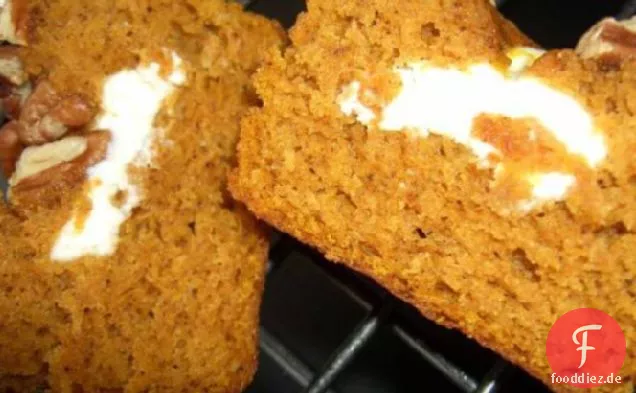 Kürbismuffins mit Frischkäse.