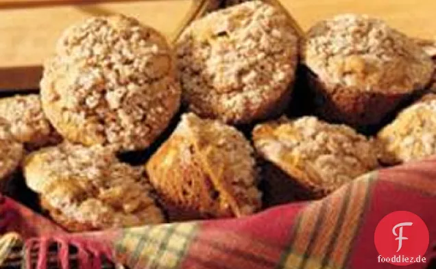 Kürbis-Apfel-Muffins mit Streusel-Topping