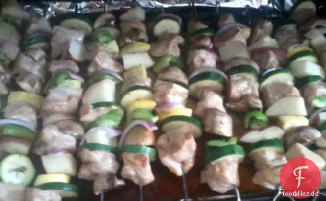 Gebackenes Huhn Kabobs