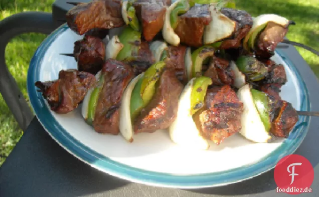 Mariniertes Rindfleisch Kabobs
